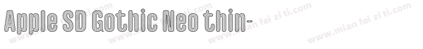 Apple SD Gothic Neo thin字体转换